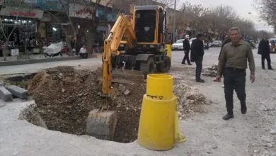 فرونشست زمین در محدوده بازار وکیل شیراز
