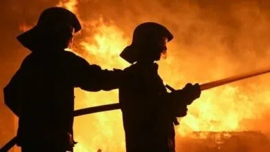 آتش سوزی مهیب ساختمانی در بزرگراه نیایش تهران