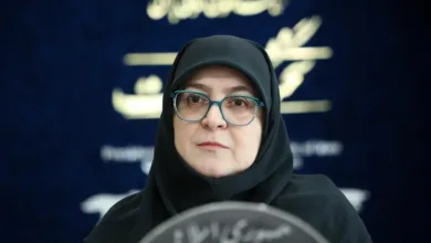 عکسی از ژست جالب فاطمه مهاجرانی در حیاط دولت