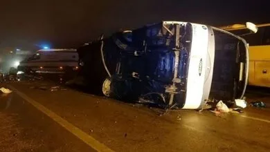 واژگونی مرگبار اتوبوس حامل دانشآموزان در کرمان