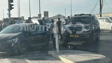 بنیامین نتانیاهو تصادف کرد