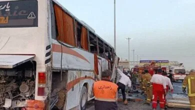 حادثه تلخ برای اتوبوس دانشآموزان در قزوین