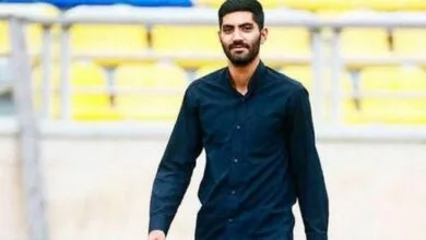 محمد انصاری در حال کمک به زوار اربعین + عکس