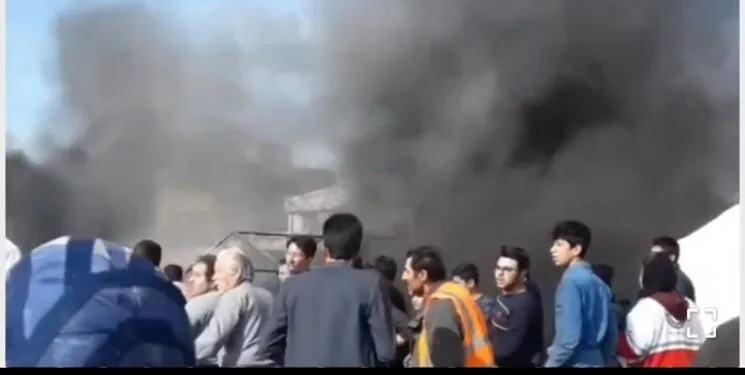 آتش‌سوزی در کمپ شهرک ولیصر خوی