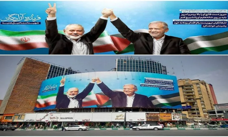 تصویر فرمانده آزادگان بر روی دیوارنگاره میدان ولیعصر (عج)