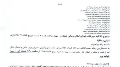 ساعت کاری بانک‌ها اعلام شد